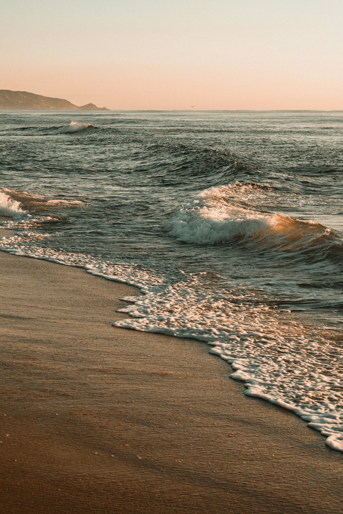Ocean waves reaching the shore